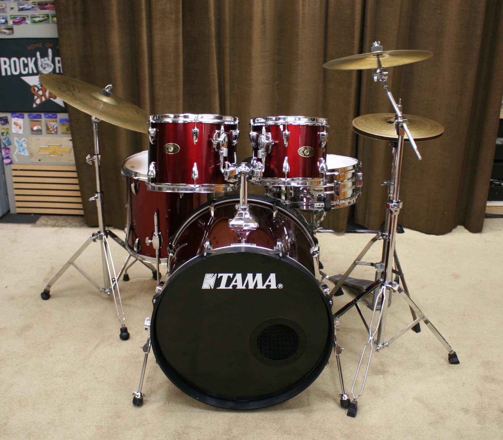 tama imperialstar wine red 22/10/12/14/14sn bekkenset
