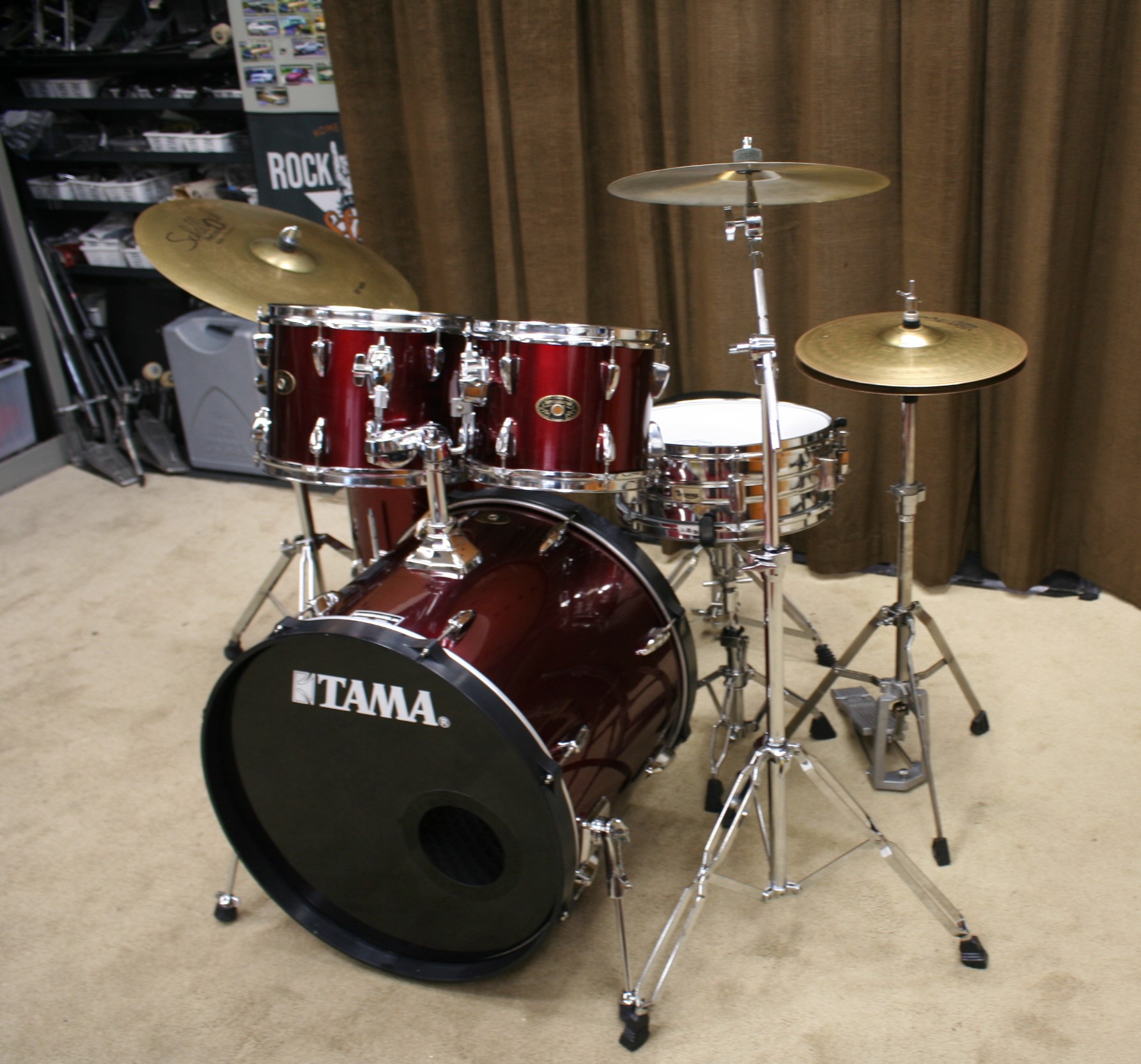 tama imperialstar wine red 22/10/12/14/14sn bekkenset