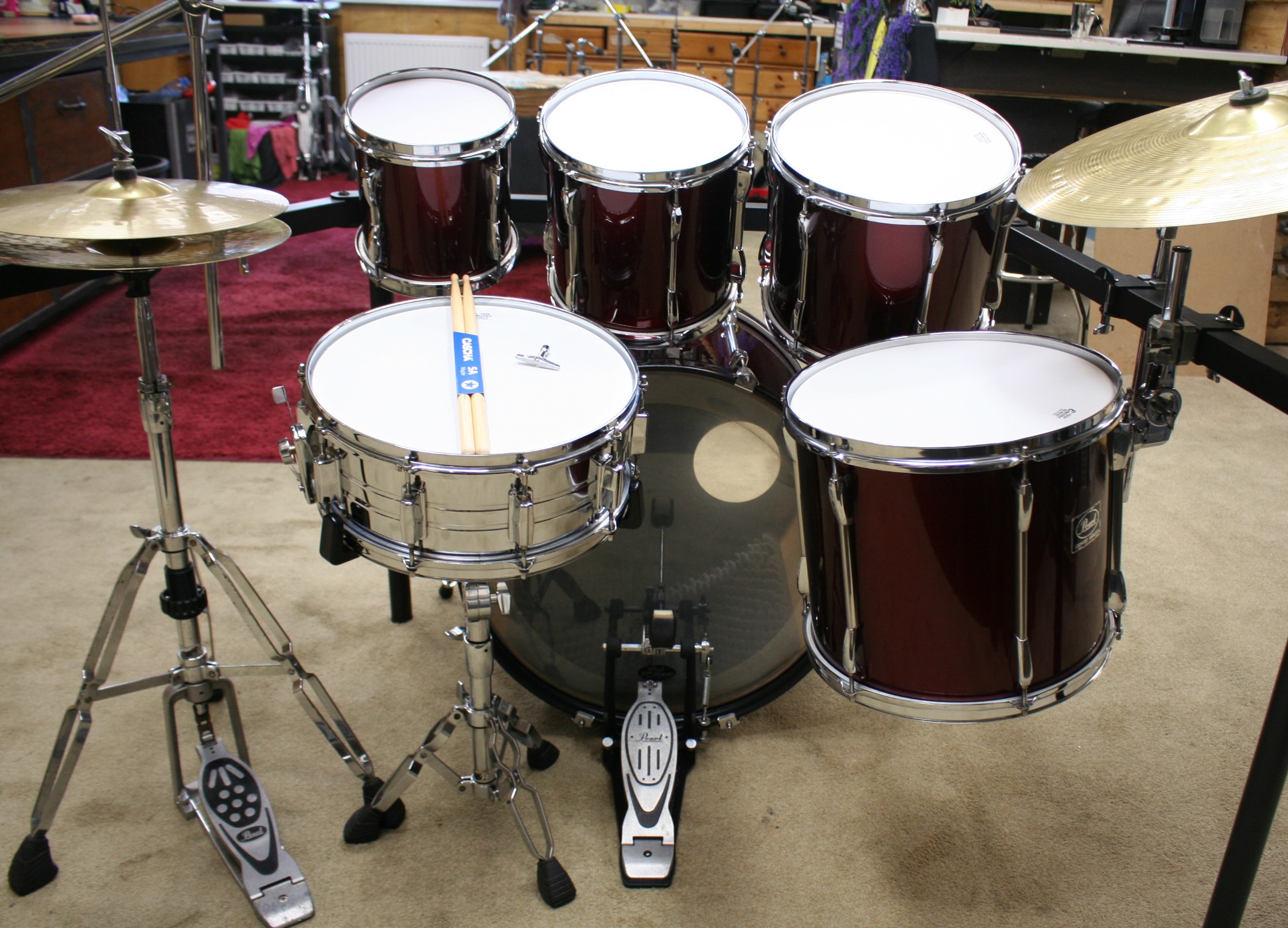 pearl export wine red met rack 22/8/10/12/14/14sn bekkenset