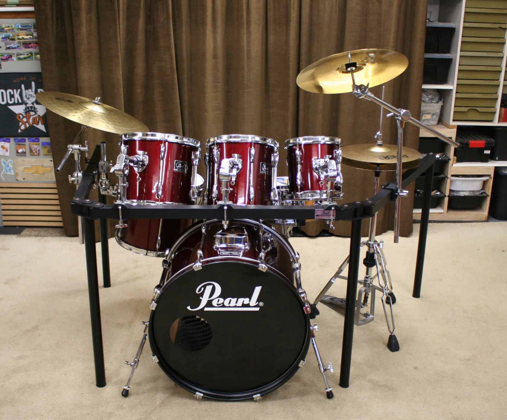 pearl export wine red met rack 22/8/10/12/14/14sn bekkenset