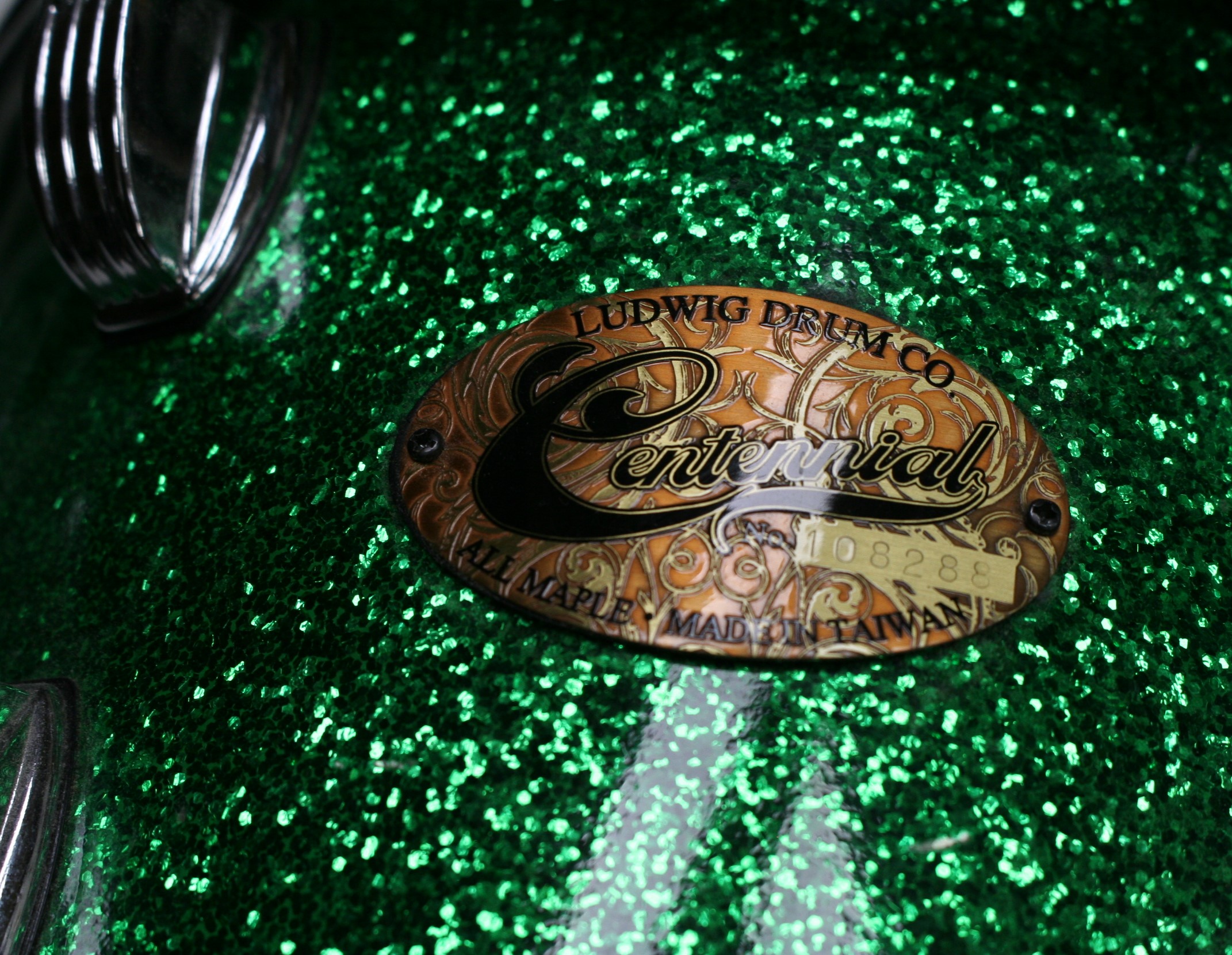 tom 882 ludwig centennial green sparkle 10 x 7.5