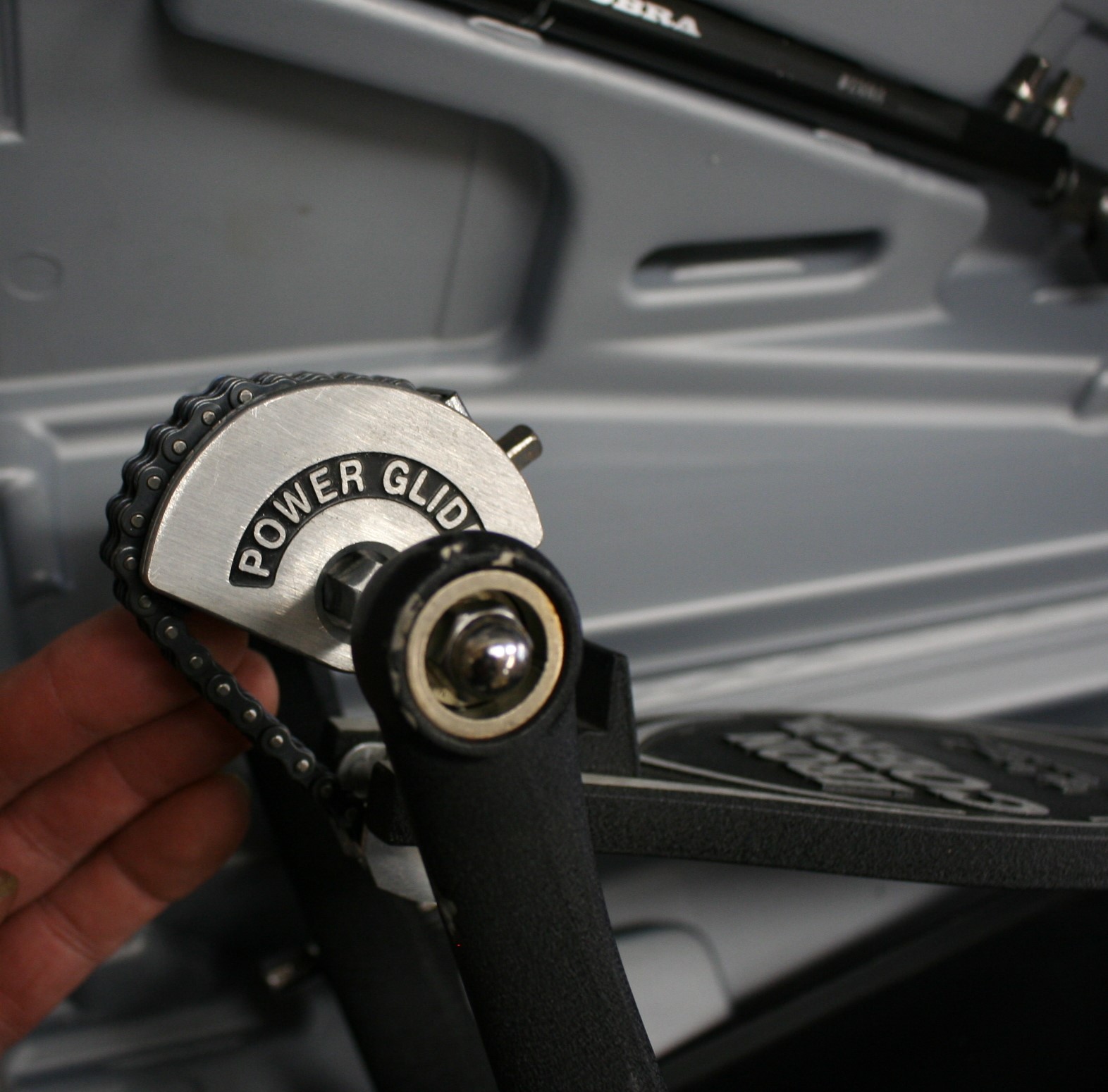 tama iron cobra powerglide dubbelbase pedalen met case