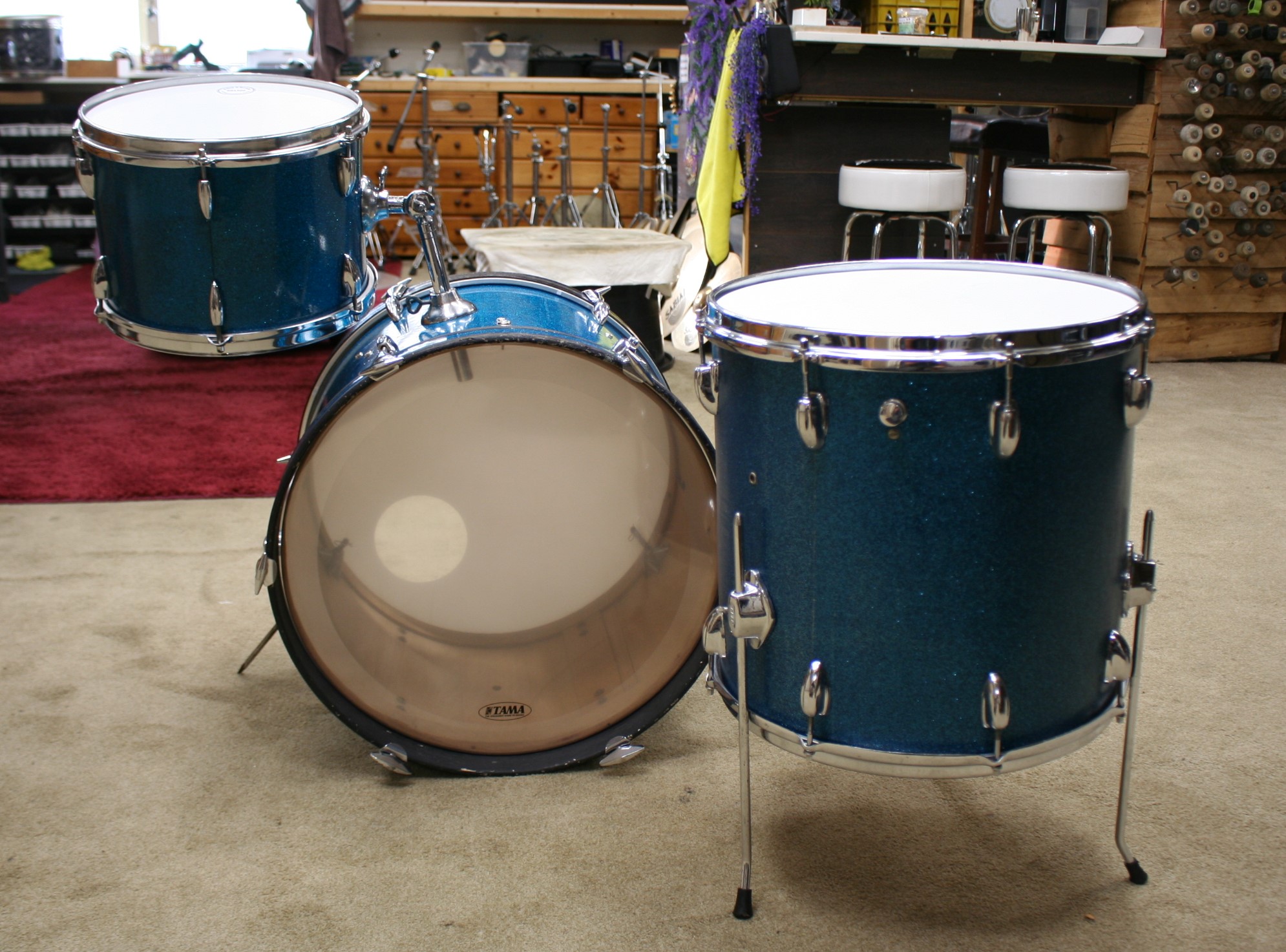 tromsa / pearl vintage shellset blue sparkle 20/12/16