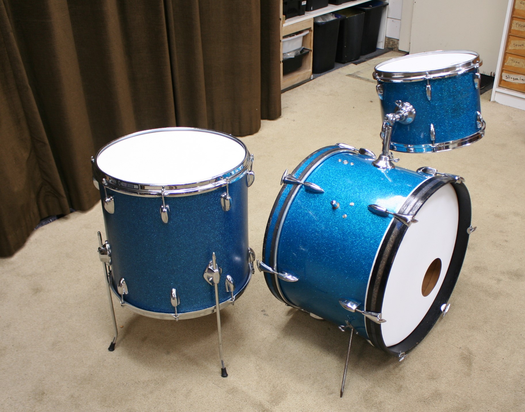 tromsa / pearl vintage shellset blue sparkle 20/12/16