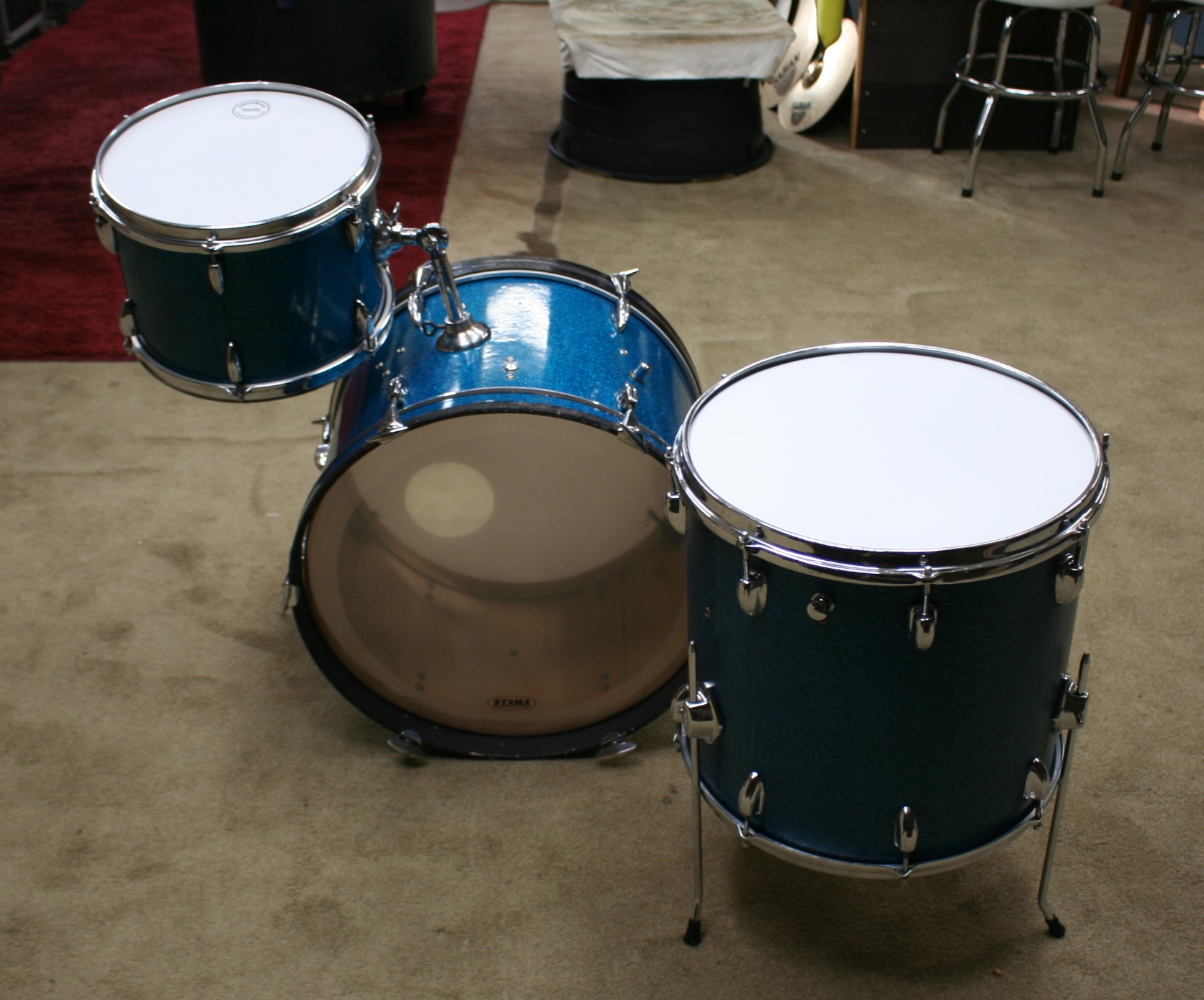 tromsa / pearl vintage shellset blue sparkle 20/12/16