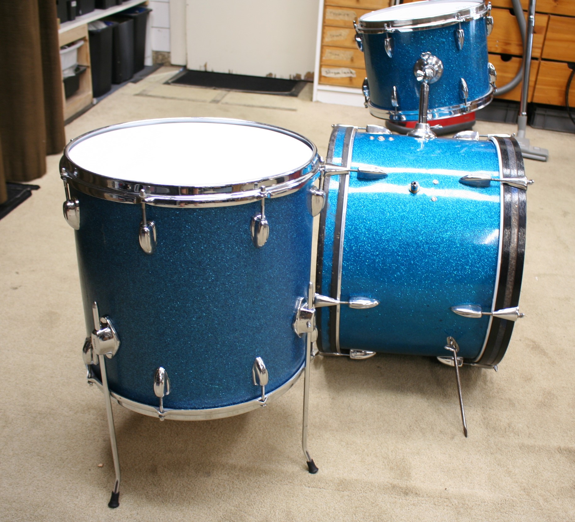 tromsa / pearl vintage shellset blue sparkle 20/12/16