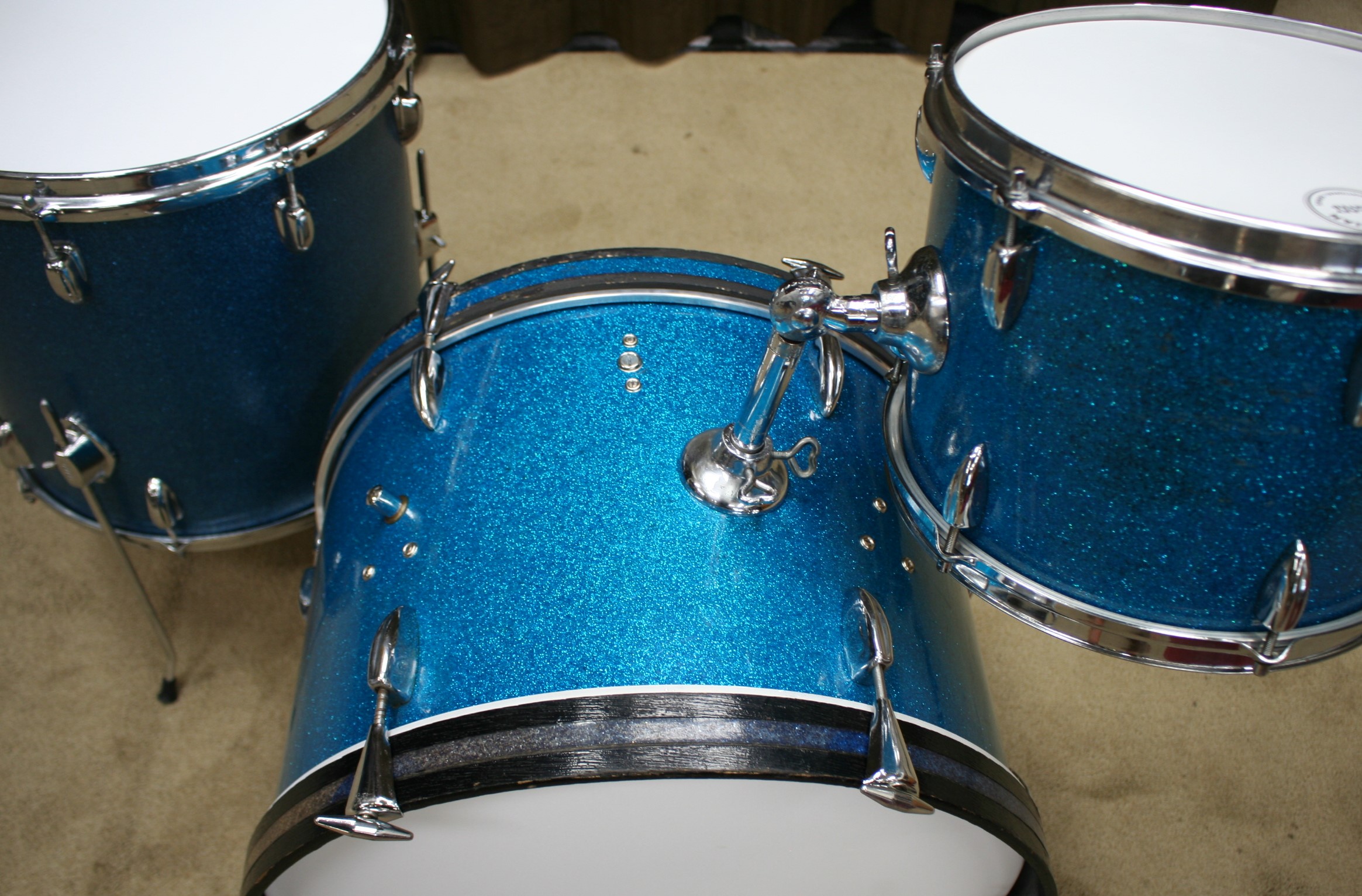 tromsa / pearl vintage shellset blue sparkle 20/12/16