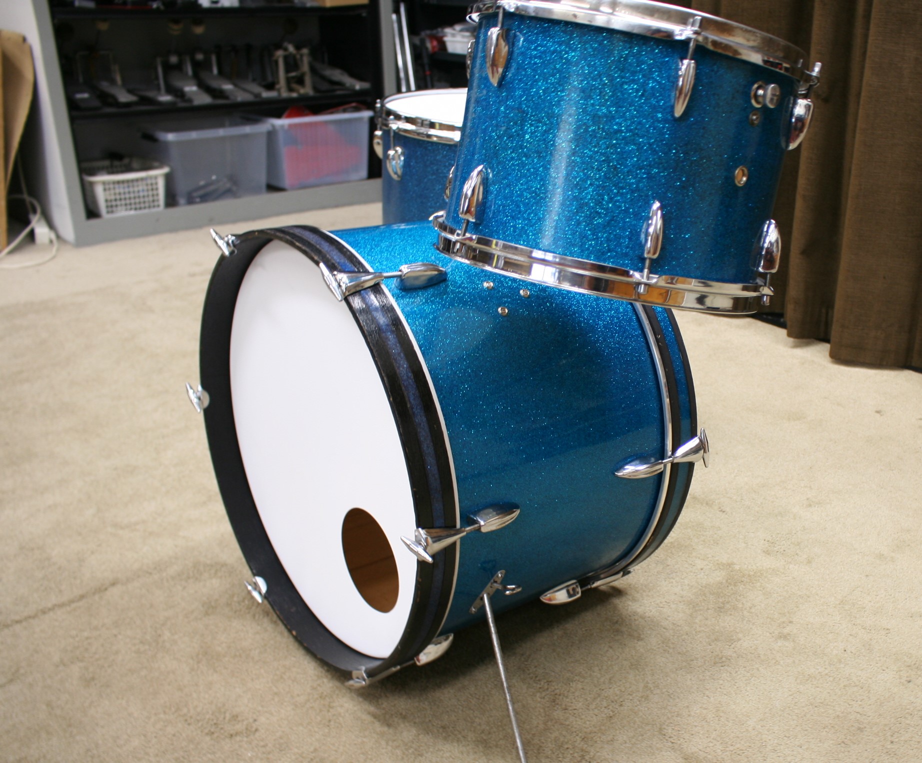 tromsa / pearl vintage shellset blue sparkle 20/12/16