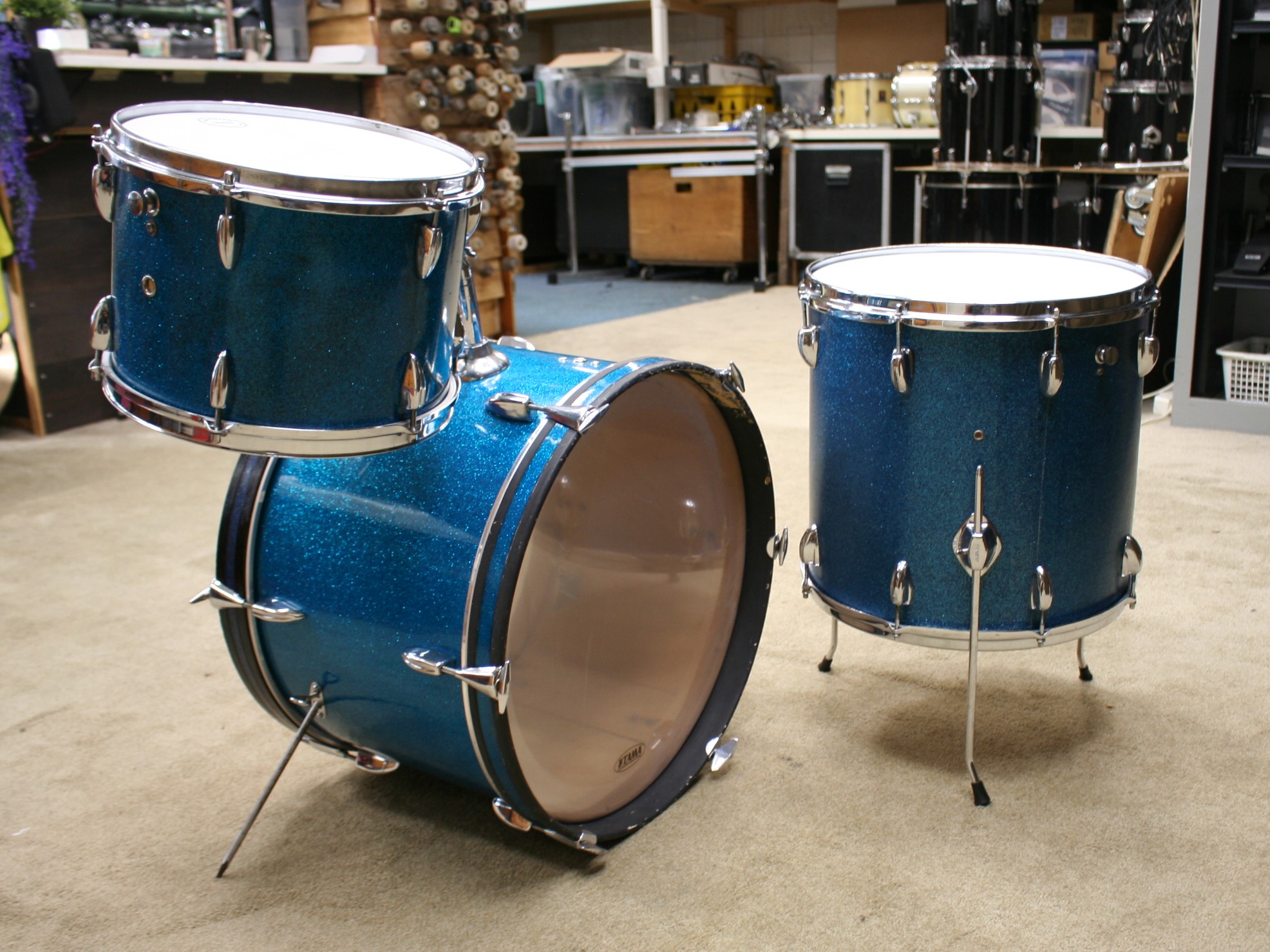 tromsa / pearl vintage shellset blue sparkle 20/12/16