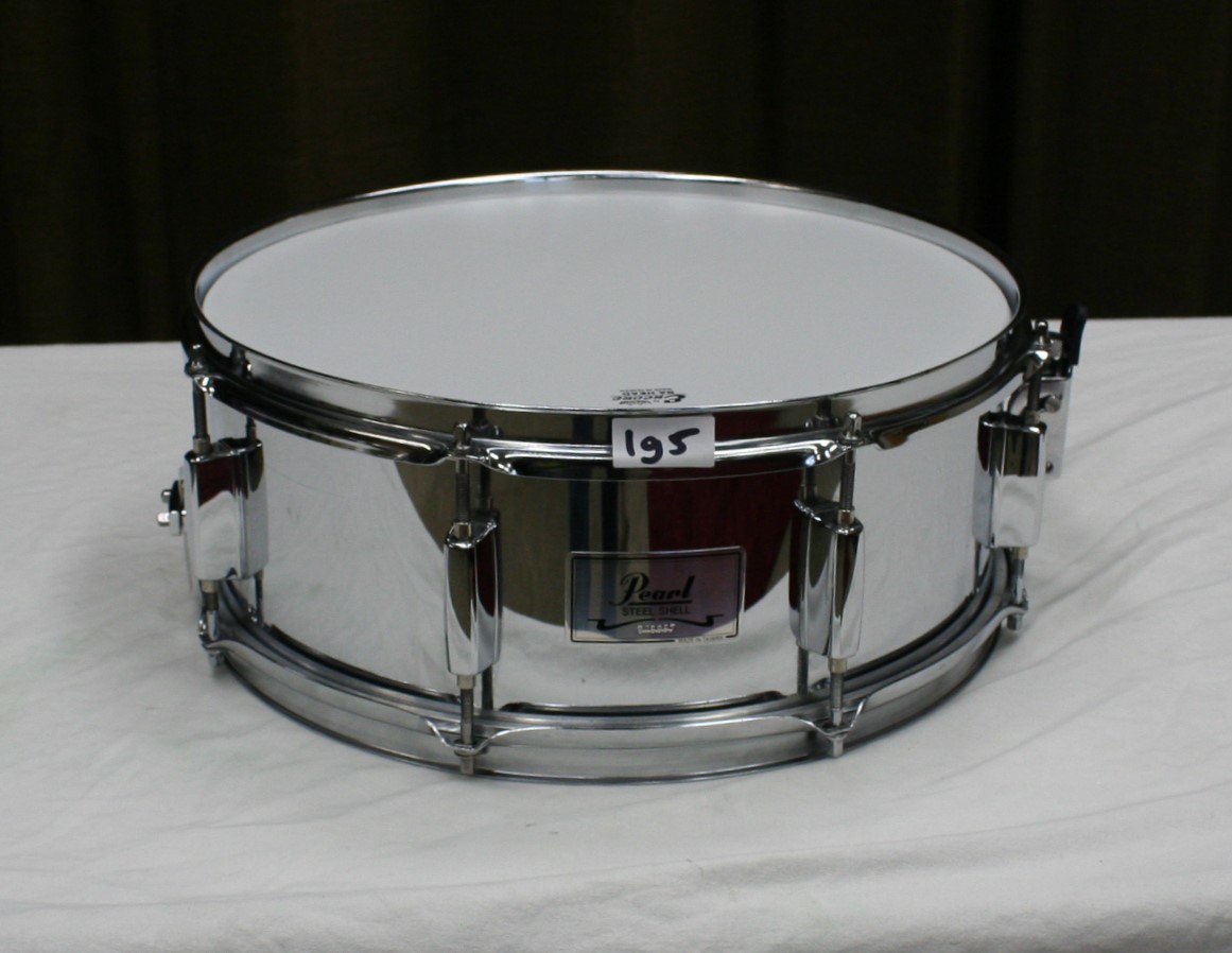 snare 195 pearl steel shell 14 x 5.5