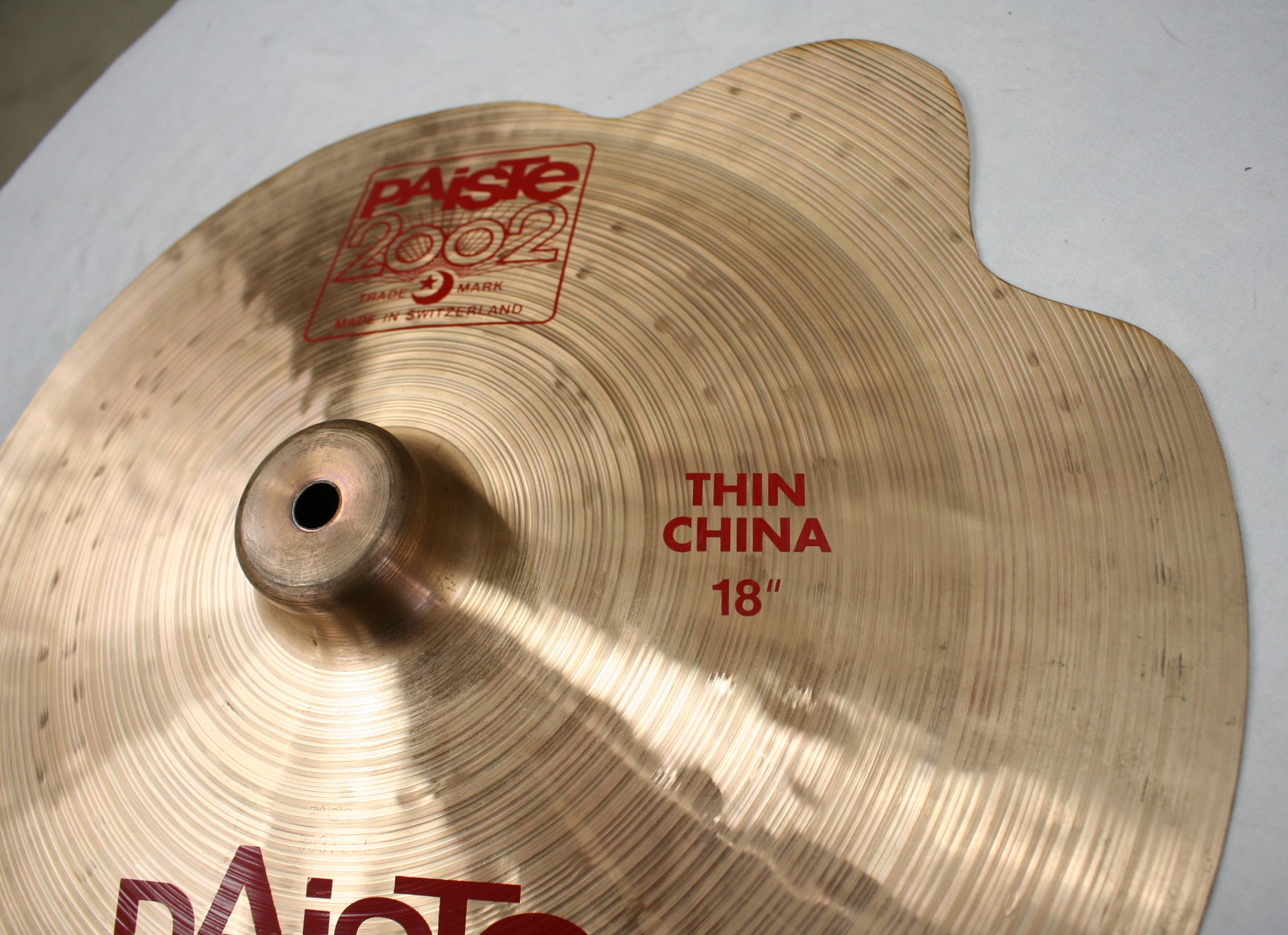 paiste 2002 red label 18 thin crash 882 crashed