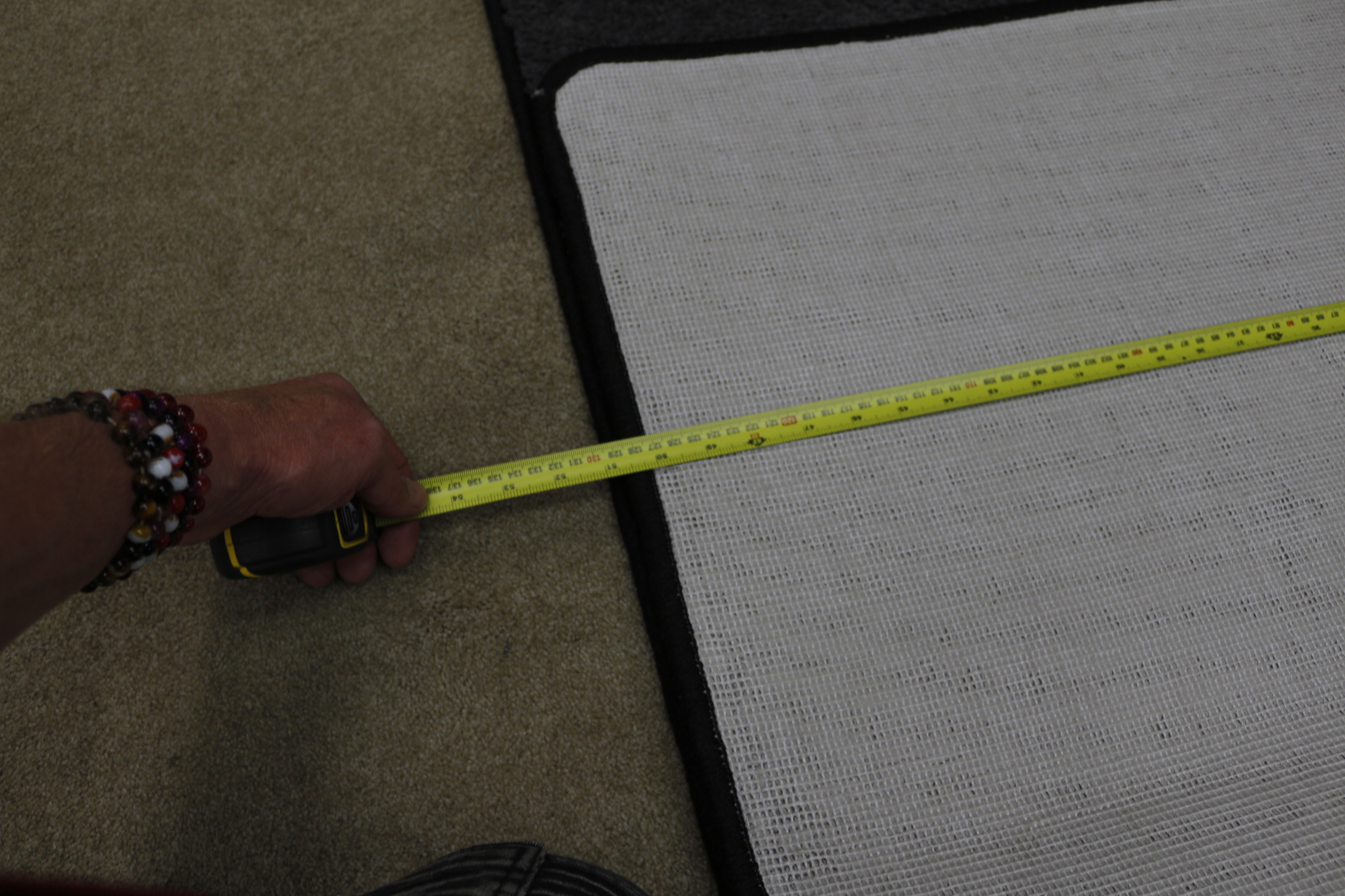 grijs kleed drum mat  130 x 190
