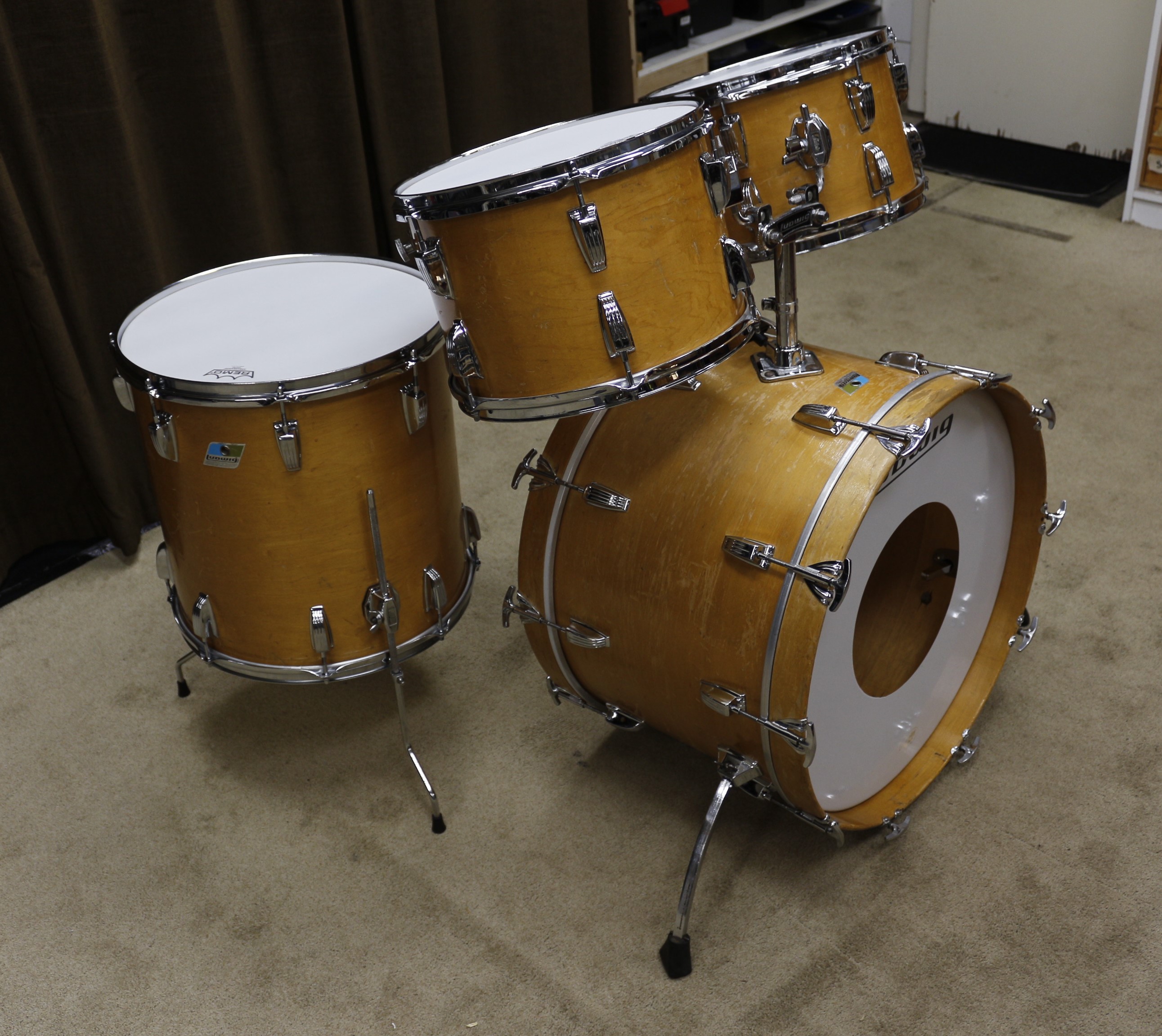 ludwig thermogloss 78/79 vintage shellset 22/12/13/16
