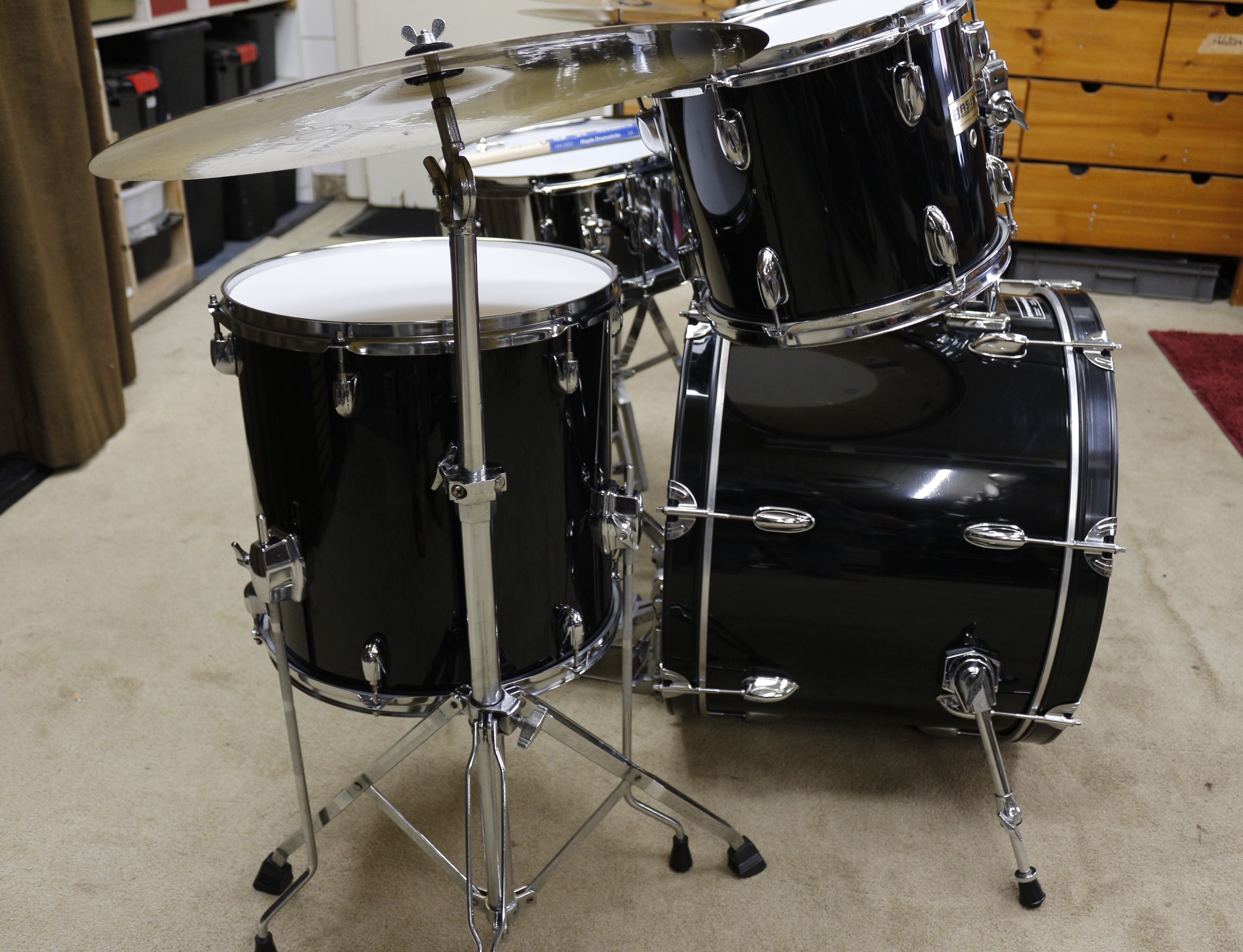 basix zwart beginners drumstel 22/10/12/14/14sn bekkenset