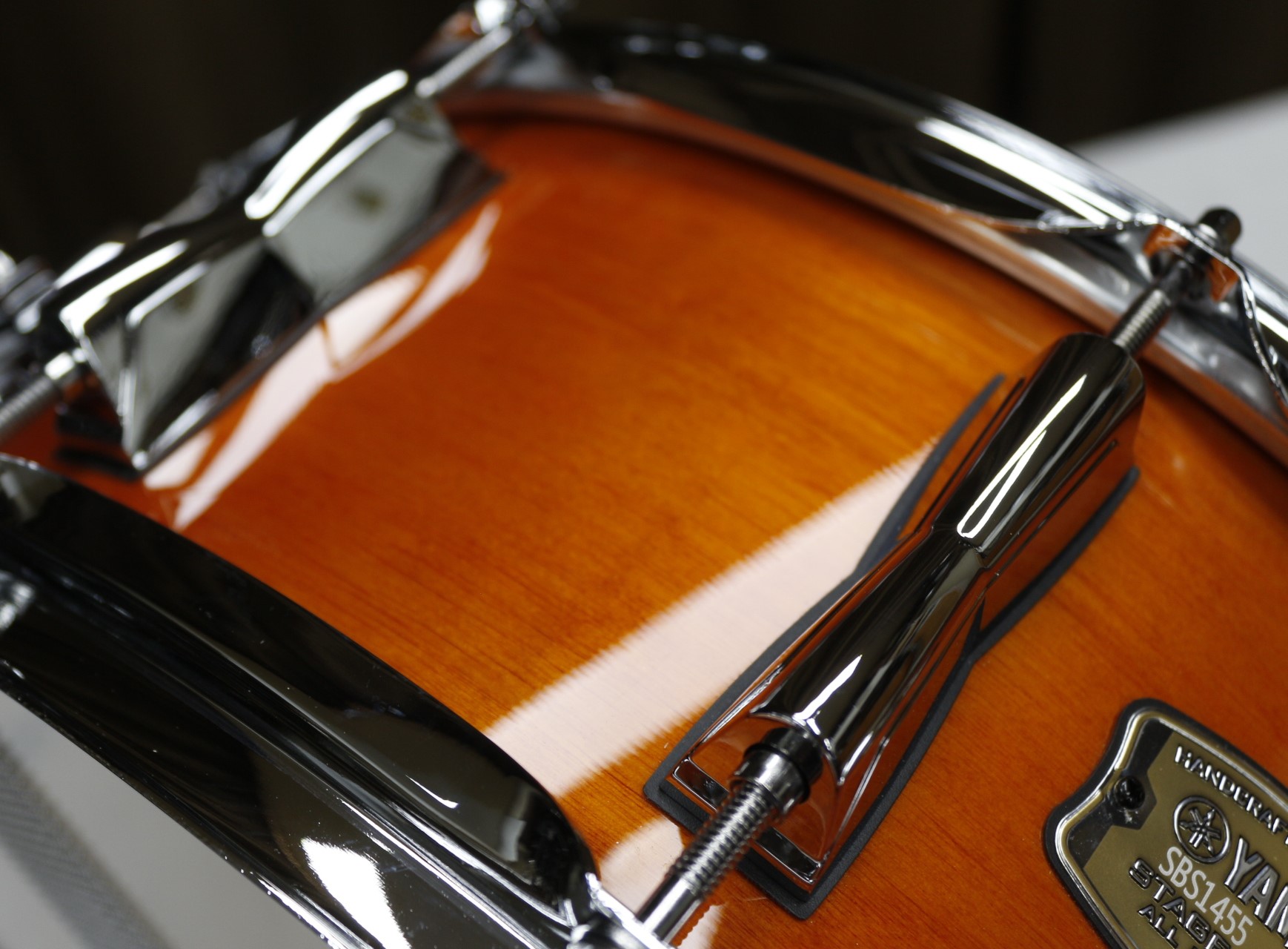 snare 214 yamaha stage custom all birch 1455hA honey amber