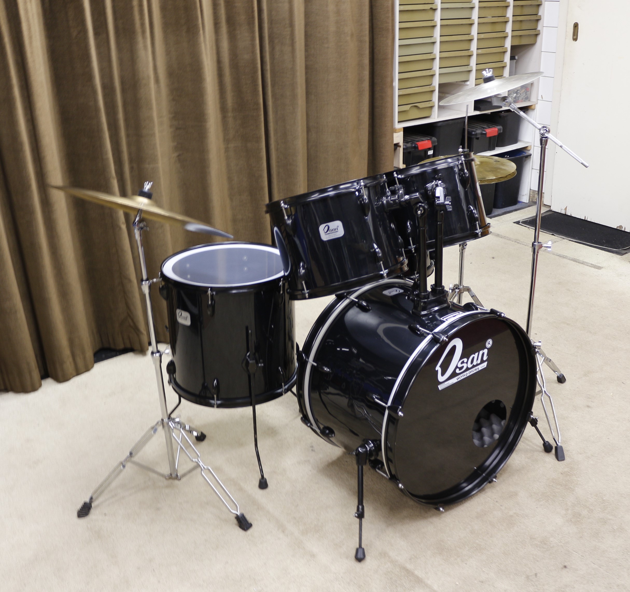 osan zwart beginners drumstel 22/12/13/16/14sn bekkenset