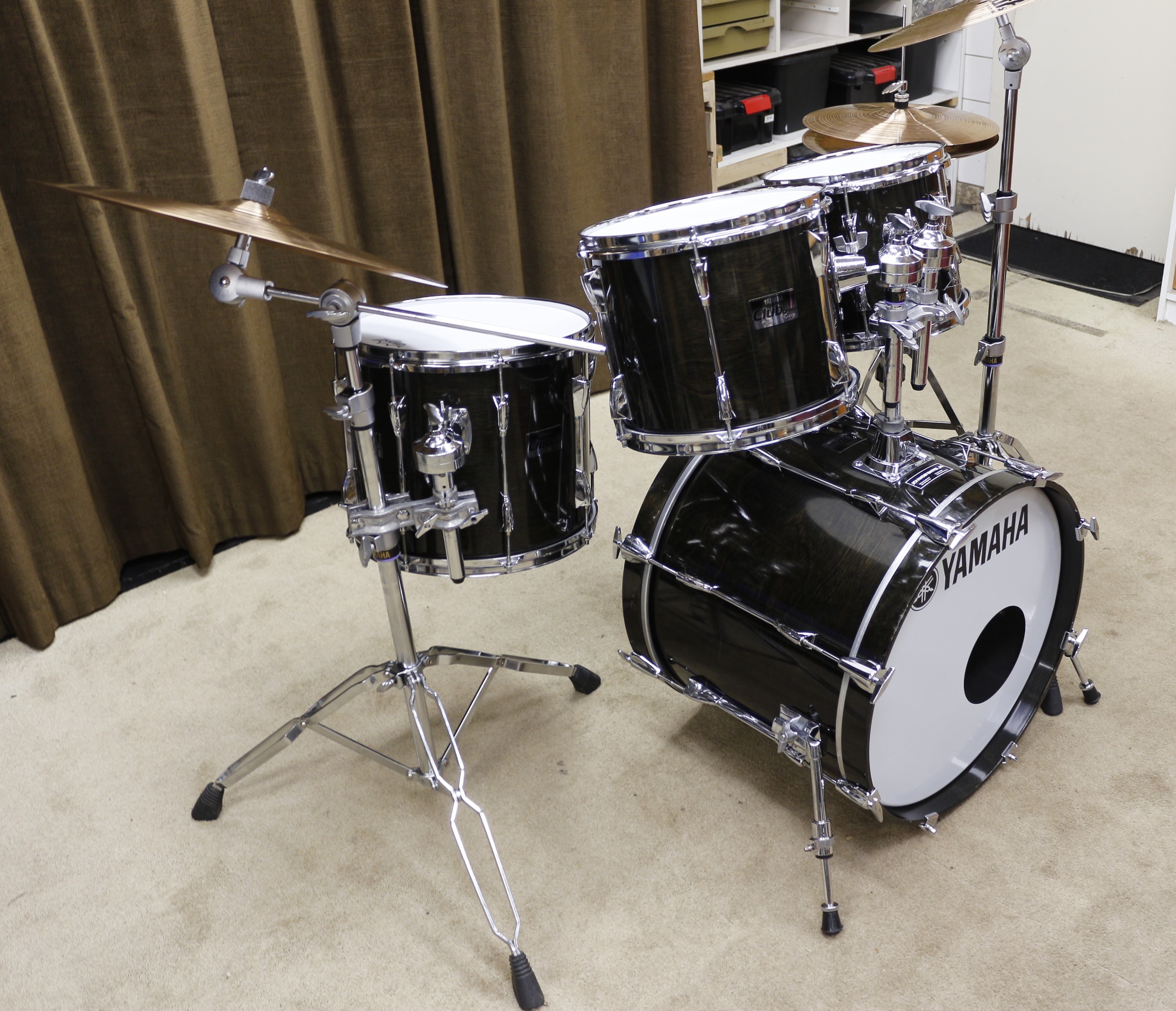 yamaha club custom solid black 20/10/12/14/14sn bekkenset