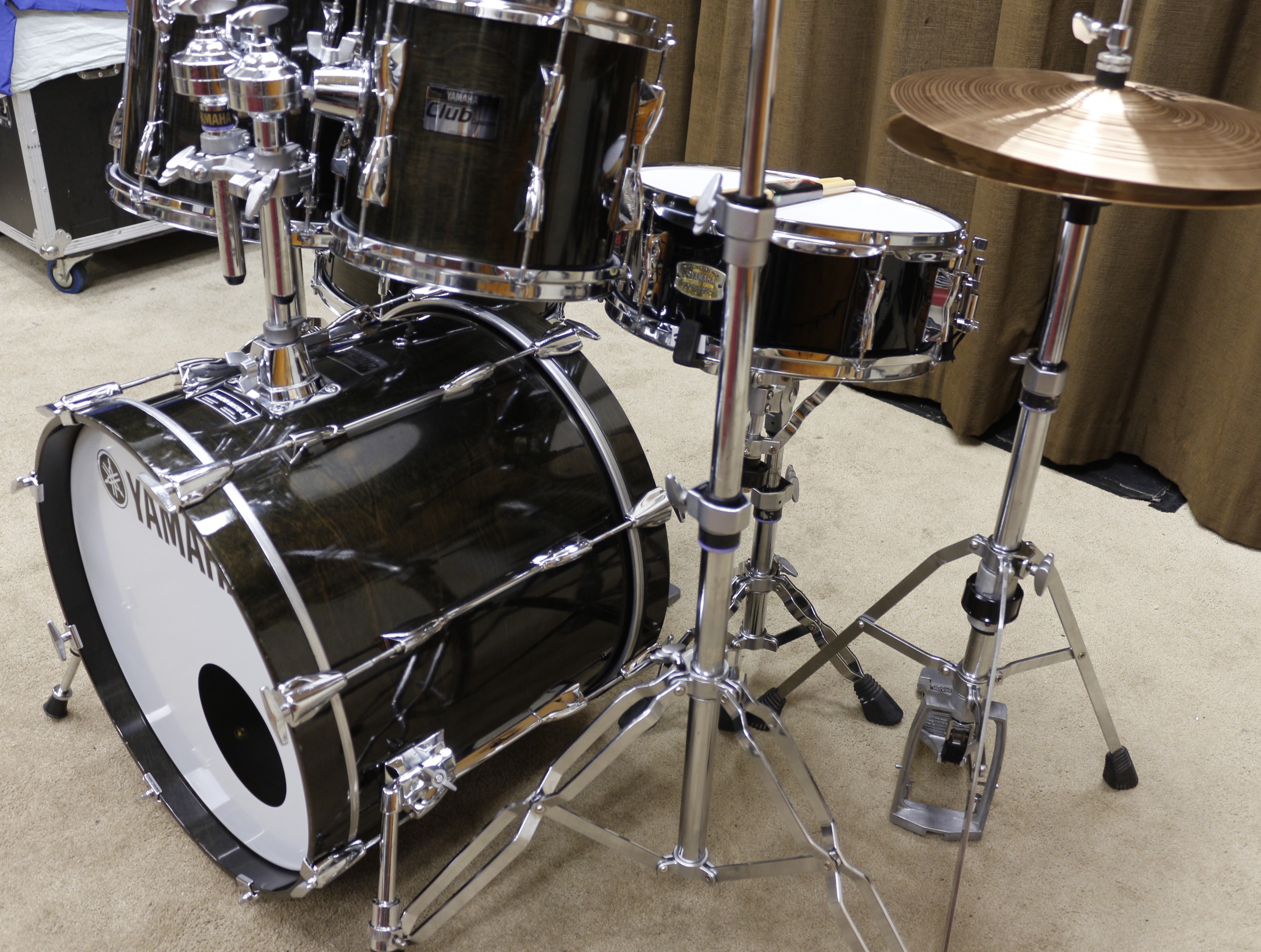 yamaha club custom solid black 20/10/12/14/14sn bekkenset