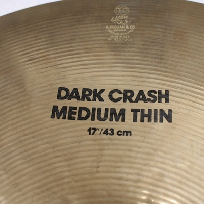 zildjian K dark 17 crash medium thin 1361