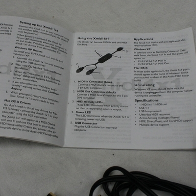 E-MU x midi interface kabel