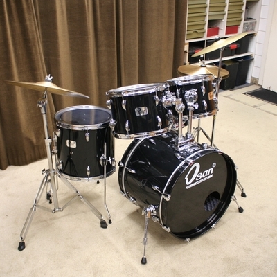 osan zwart beginners drumstel 20/10/12/14/14/sn bekkenset