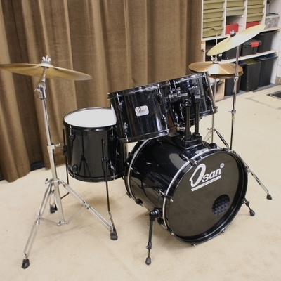 osan beginners drumstel zwart 20/10/12/14/14sn bekkenset