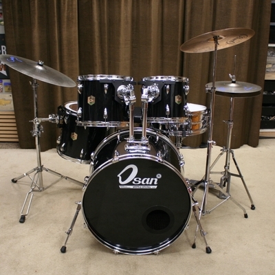 osan zwart beginners drumstel 22/10/12/14/14sn bekkenset