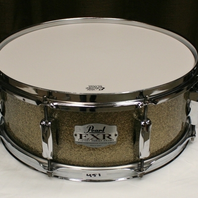 snare 451 pearl EXR silver sparkle