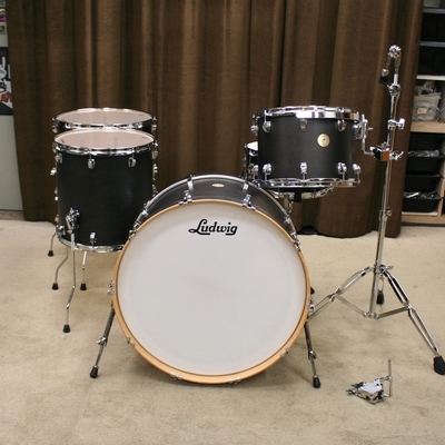 ludwig continental zep set black satin 26/14/16/18/14sn