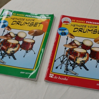 muziekboek 93 methode drumset 1 + 2 + cd de haske