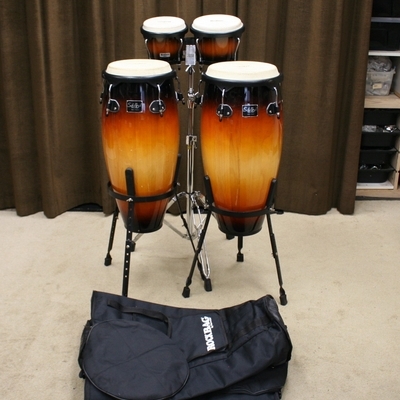 percussie set conga's en bongo's