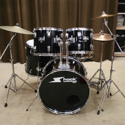 shock beginners drumstel zwart 22/12/13/16/14sn bekkenset