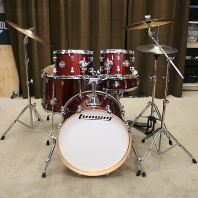 ludwig element wine red sparkle 20/10/12/14/14sn bekkenset