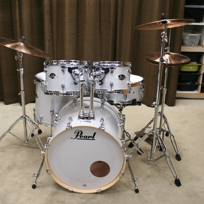 pearl export studio drum set arctic sparkle 20/10/12/14/14sn